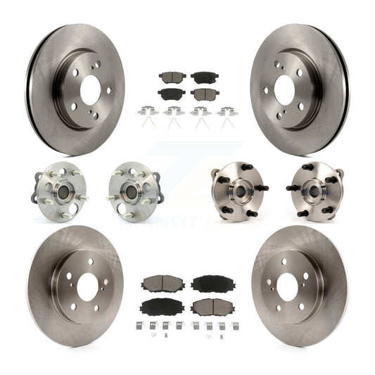 Hub Bearing Disc Brake Rotor & Pads Front Rear Kit (10Pc) For 2008-2015 Scion xB