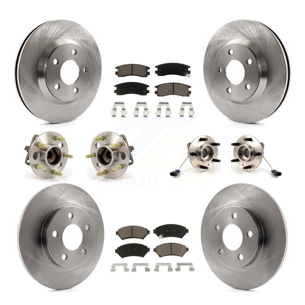 Hub Bearing Brake Rotor Pad Front Rear Kit (10Pc) For 05 Buick Park Avenue Ultra