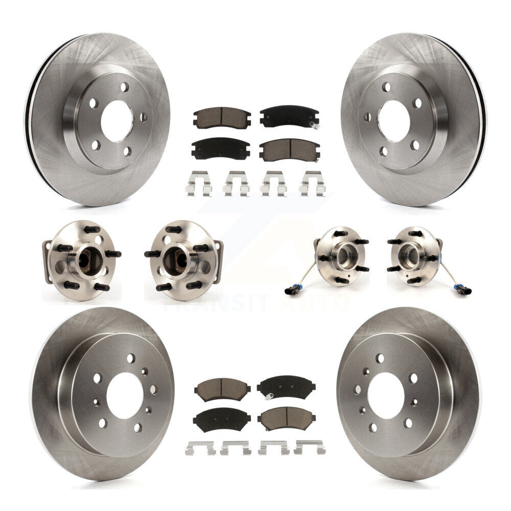 Hub Bearing Brake Rotor And Pad Front Rear Kit (10Pc) For Chevrolet Impala Monte