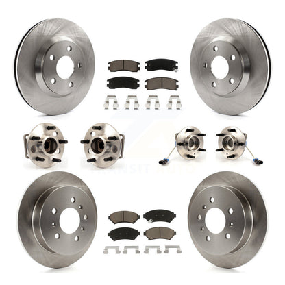 Hub Bearing Brake Rotor And Pad Front Rear Kit (10Pc) For Chevrolet Impala Monte