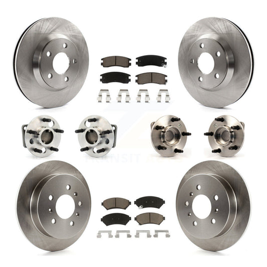 Hub Bearing Brake Rotor And Pad Front Rear Kit (10Pc) For Chevrolet Impala Monte