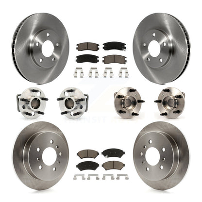 Hub Bearing Brake Rotor And Pad Front Rear Kit (10Pc) For Chevrolet Impala Monte