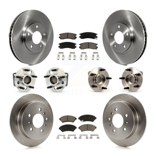 Hub Bearing Brake Rotor And Pad Front Rear Kit (10Pc) For Chevrolet Impala Monte