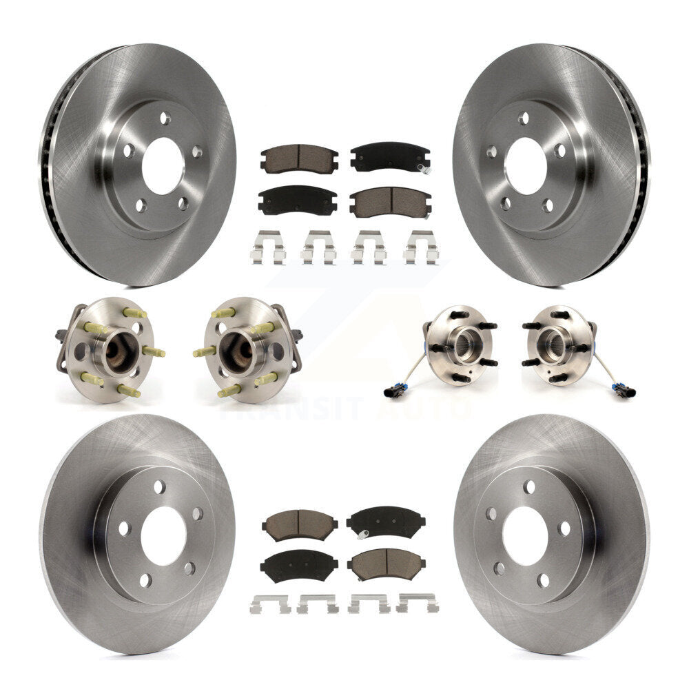 Hub Bearing Brake Rotor Pad Front Rear Kit (10Pc) For Buick Park Avenue Cadillac