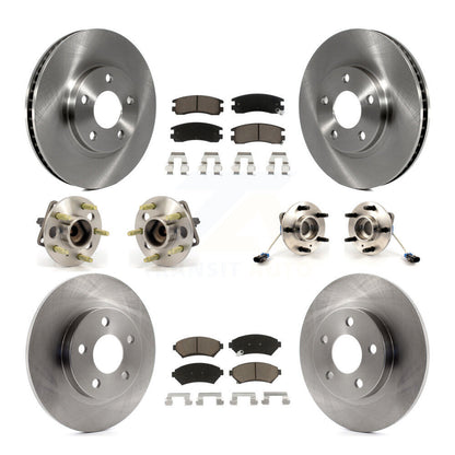 Hub Bearing Brake Rotor Pad Front Rear Kit (10Pc) For Buick Park Avenue Cadillac