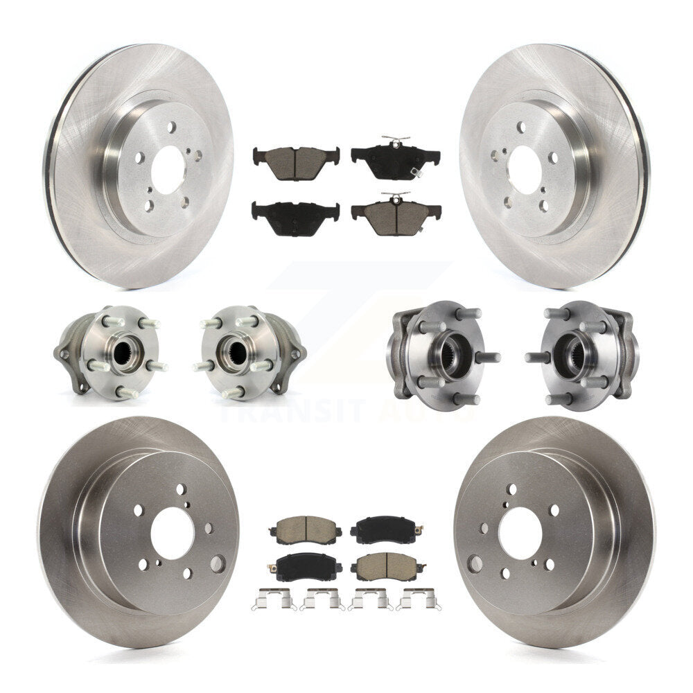 Hub Bearing Disc Brake Rotor And Pads Front Rear Kit (10Pc) For Subaru Crosstrek