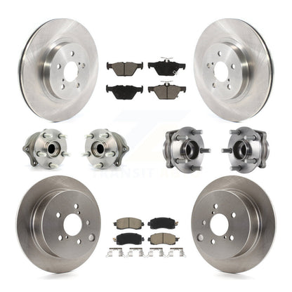 Hub Bearing Disc Brake Rotor And Pads Front Rear Kit (10Pc) For Subaru Crosstrek