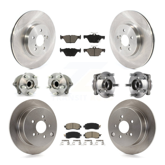 Hub Bearing Disc Brake Rotor And Pads Front Rear Kit (10Pc) For Subaru Crosstrek