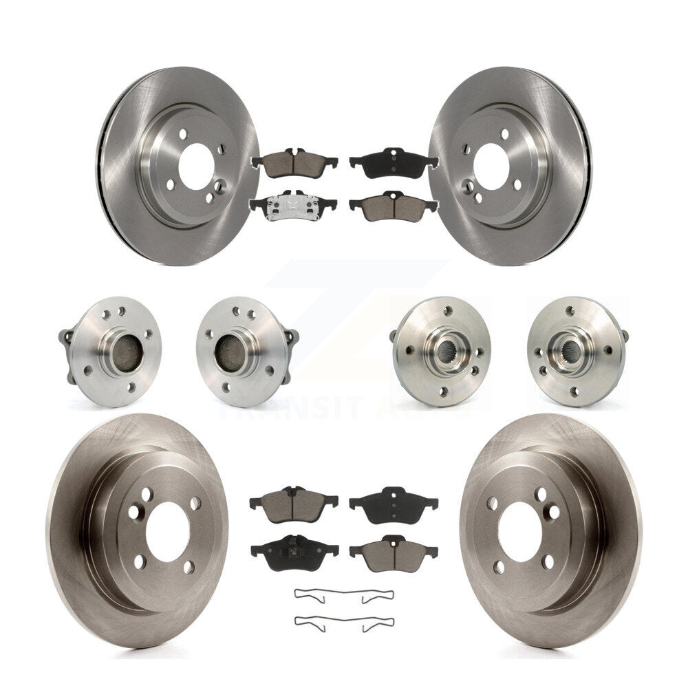 Hub Bearings Disc Brake Rotors And Pads Front Rear Kit (10Pc) For Mini Cooper