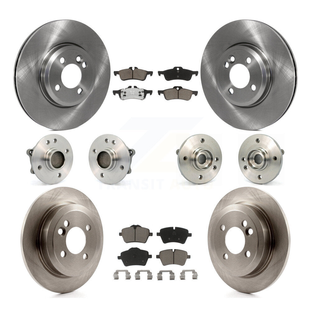 Hub Bearings Disc Brake Rotors And Pads Front Rear Kit (10Pc) For Mini Cooper