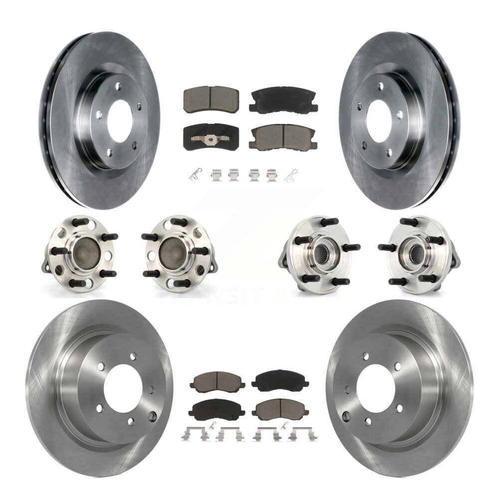Hub Bearing Brake Rotor Pad Front Rear Kit (10Pc) For Chrysler Sebring Dodge 200