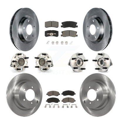 Hub Bearing Brake Rotor Pad Front Rear Kit (10Pc) For Chrysler Sebring Dodge 200
