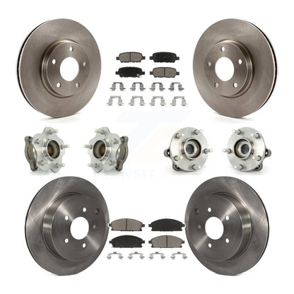 Hub Bearing Brake Rotor And Pad Front Rear Kit (10Pc) For 2004-2009 Nissan Quest