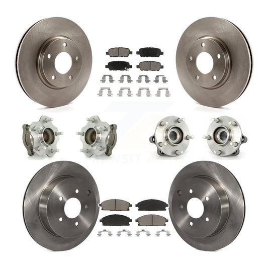 Hub Bearing Brake Rotor And Pad Front Rear Kit (10Pc) For 2004-2009 Nissan Quest