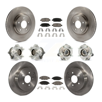 Hub Bearing Brake Rotor & Pad Front Rear Kit (10Pc) For Nissan Pathfinder Murano
