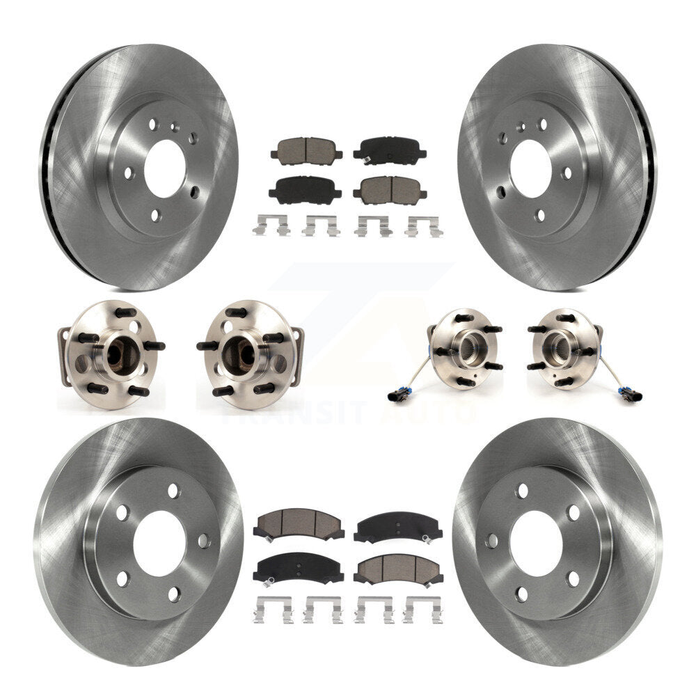 Hub Bearing Brake Rotor & Pad Front Rear Kit (10Pc) For Chevrolet Impala Limited