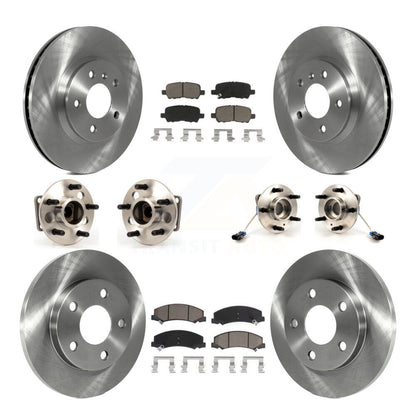Hub Bearing Brake Rotor & Pad Front Rear Kit (10Pc) For Chevrolet Impala Limited