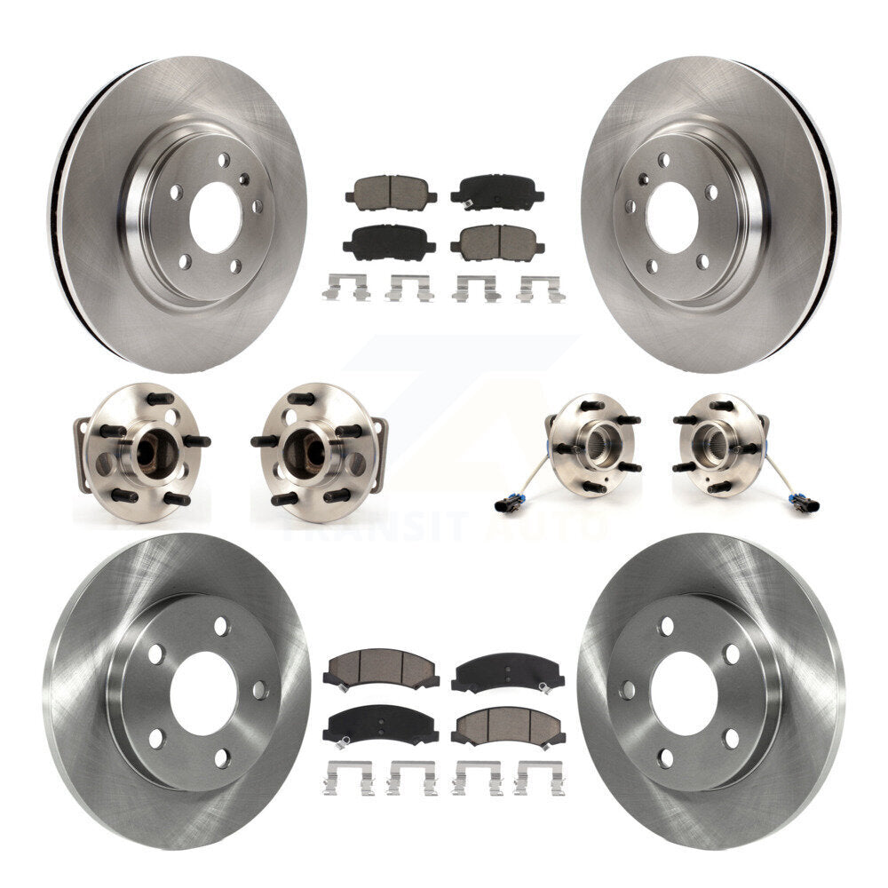 Hub Bearing Brake Rotor & Pad Front Rear Kit (10Pc) For Chevrolet Impala Limited