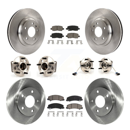Hub Bearing Brake Rotor & Pad Front Rear Kit (10Pc) For Chevrolet Impala Limited
