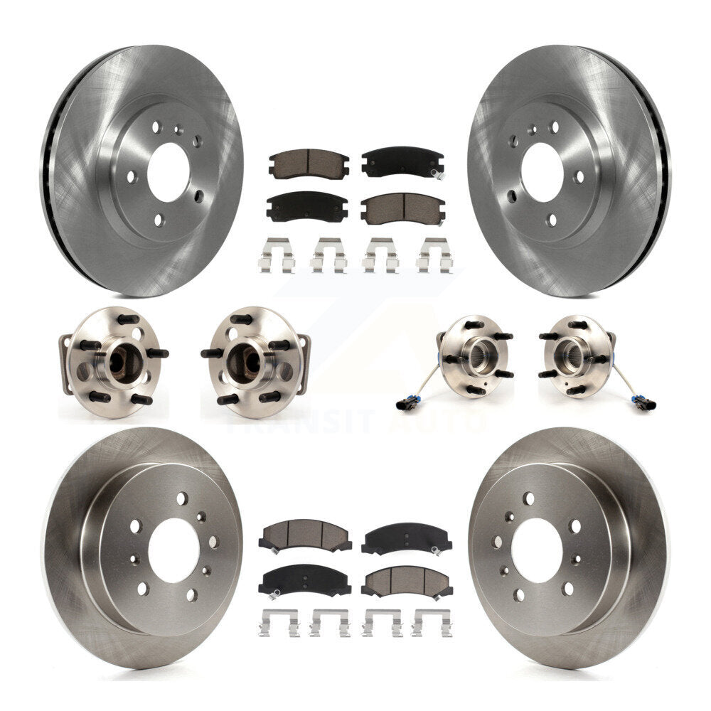 Hub Bearing Brake Rotor And Pad Front Rear Kit (10Pc) For Chevrolet Impala Monte