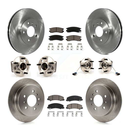 Hub Bearing Brake Rotor And Pad Front Rear Kit (10Pc) For Chevrolet Impala Monte