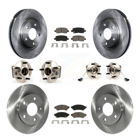 Hub Bearing Brake Rotor And Pad Front Rear Kit (10Pc) For Buick LaCrosse Pontiac