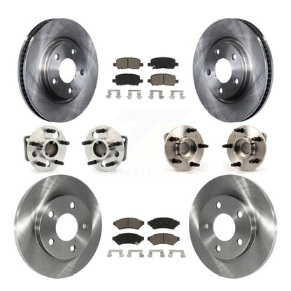 Hub Bearing Brake Rotor & Pad Front Rear Kit (10Pc) For Pontiac Grand Prix Buick