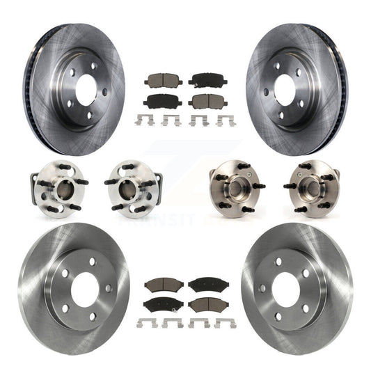Hub Bearing Brake Rotor & Pad Front Rear Kit (10Pc) For Pontiac Grand Prix Buick