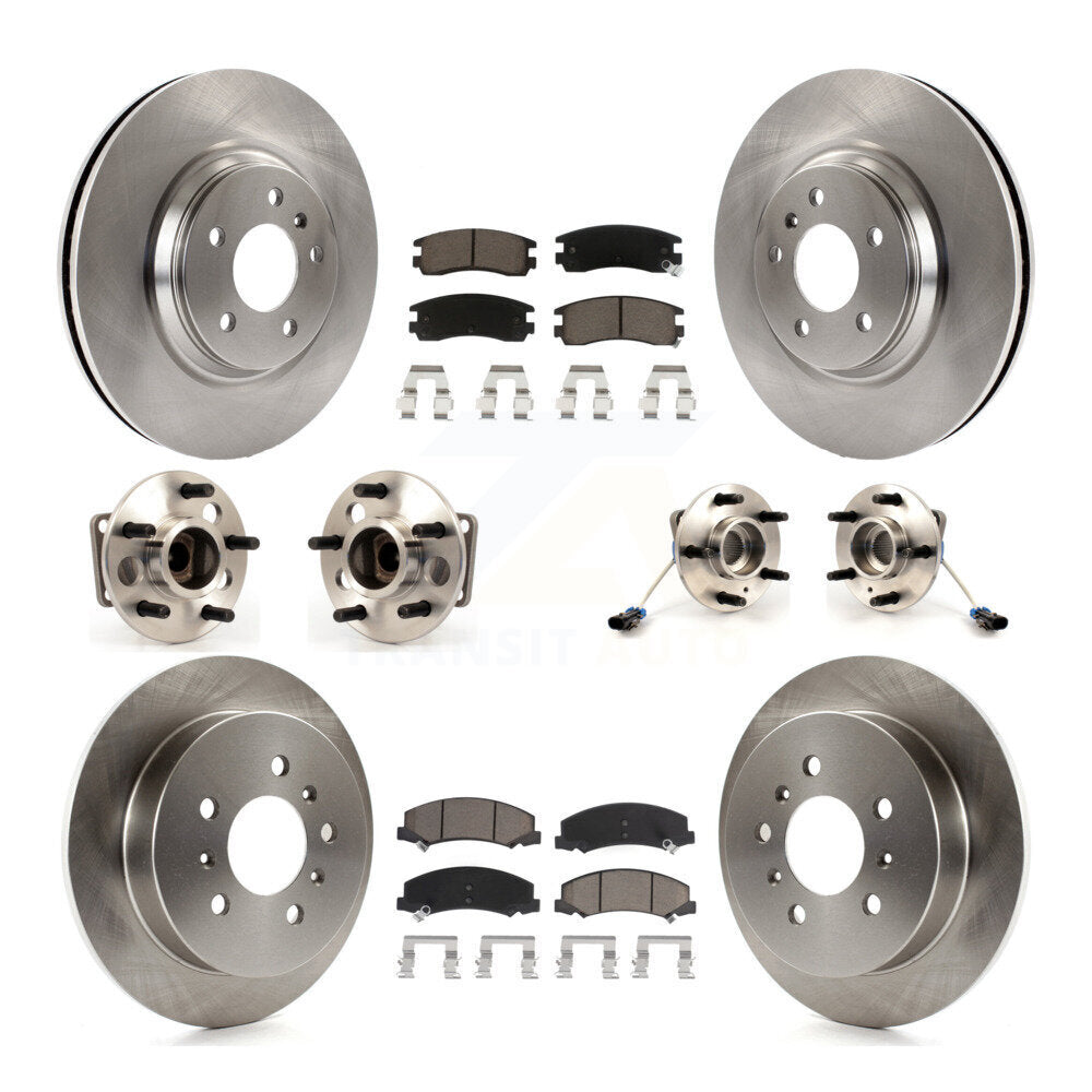 Hub Bearing Disc Brake Rotor Pad Front Rear Kit (10Pc) For Buick LaCrosse Allure