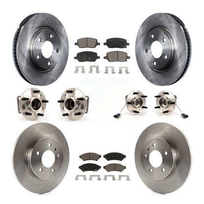 Hub Bearing Brake Rotor & Pad Front Rear Kit (10Pc) For Chevrolet Uplander Buick
