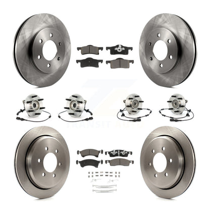 Hub Bearing Brake Rotor & Pads Front Rear Kit (10Pc) For Ford Expedition Lincoln