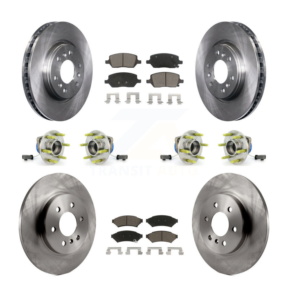 Hub Bearing Disc Brake Rotor Pad Front Rear Kit (10Pc) For 2006 Saturn Relay AWD