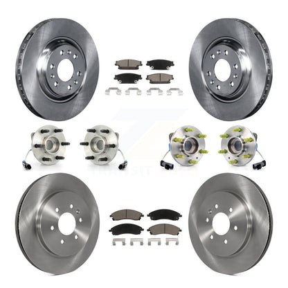 Hub Bearing Disc Brake Rotor And Pads Front Rear Kit (10Pc) For Cadillac SRX AWD
