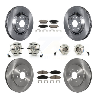 Hub Bearing Disc Brake Rotor And Pads Front Rear Kit (10Pc) For Cadillac SRX RWD