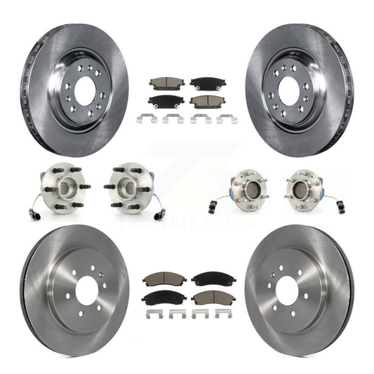 Hub Bearing Disc Brake Rotor And Pads Front Rear Kit (10Pc) For Cadillac SRX RWD