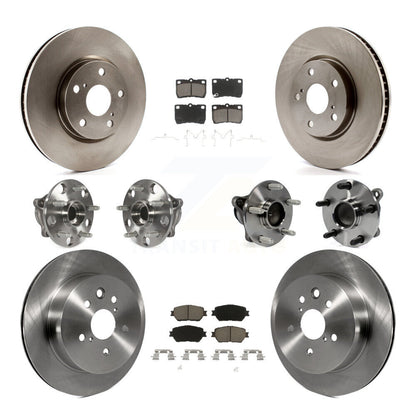 Hub Bearing Disc Brake Rotor And Pad Front Rear Kit (10Pc) For Lexus IS250 GS300