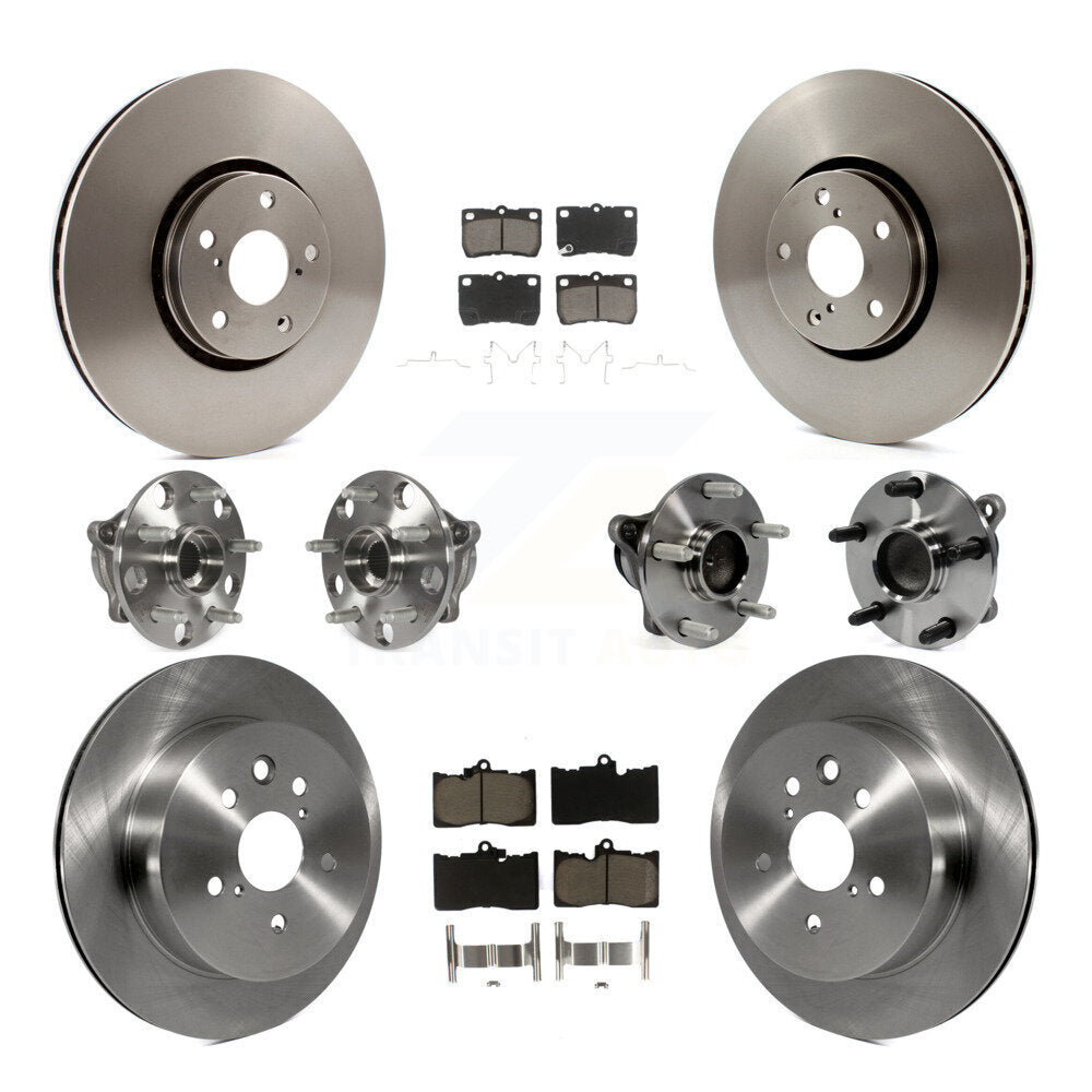 Hub Bearing Brake Rotor & Pad Front Rear Kit (10Pc) For Lexus IS350 GS350 GS450h