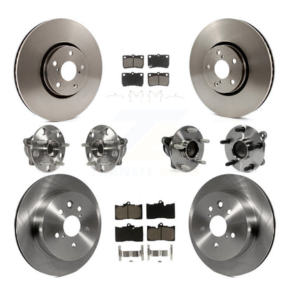 Hub Bearing Brake Rotor & Pad Front Rear Kit (10Pc) For Lexus IS350 GS350 GS450h