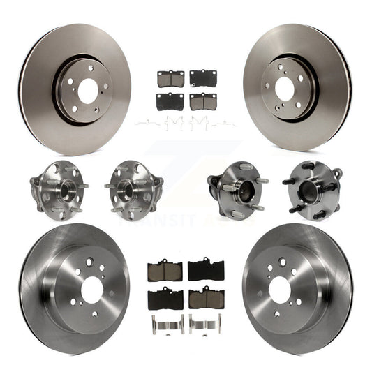 Hub Bearing Brake Rotor & Pad Front Rear Kit (10Pc) For Lexus IS350 GS350 GS450h