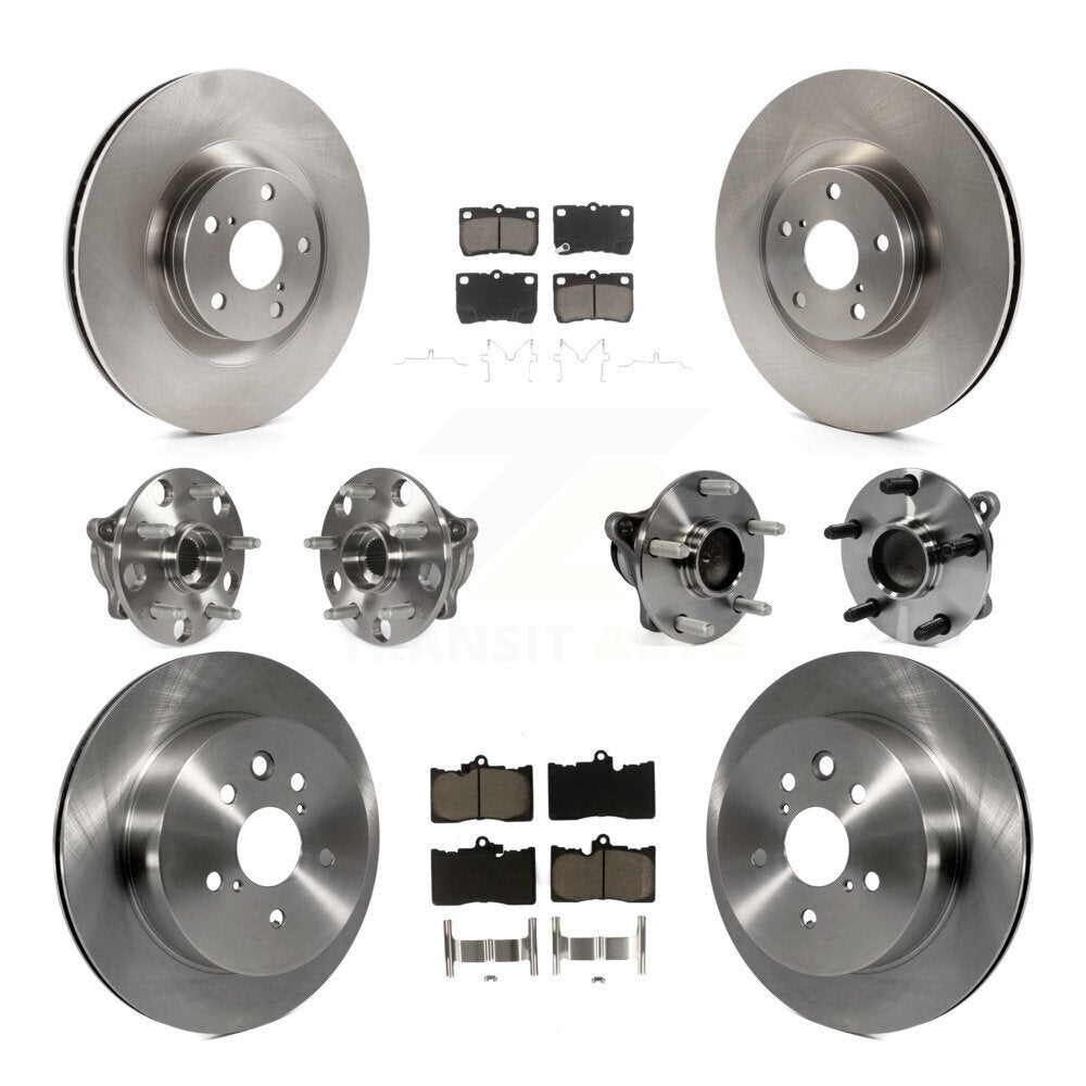 Hub Bearing Brake Rotor & Pad Front Rear Kit (10Pc) For Lexus IS350 GS350 GS450h