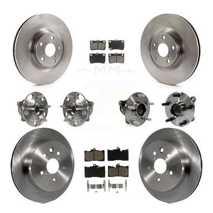 Hub Bearing Brake Rotor & Pad Front Rear Kit (10Pc) For Lexus IS350 GS350 GS450h