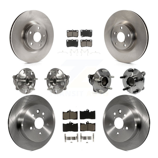 Hub Bearing Brake Rotor & Pad Front Rear Kit (10Pc) For Lexus IS350 GS350 GS450h