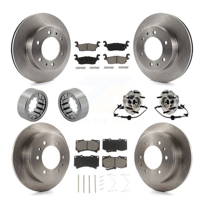 Hub Bearing Disc Brake Rotor & Pads Shoe Front Rear Kit (10Pc) For Hummer H3T H3