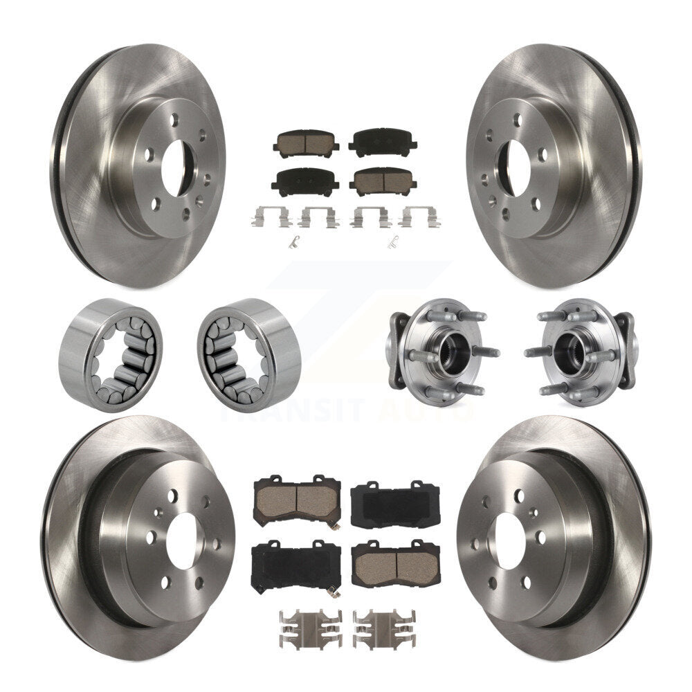 Hub Bearing Brake Rotor & Pads Shoe Front Rear Kit (10Pc) For Chevrolet Colorado