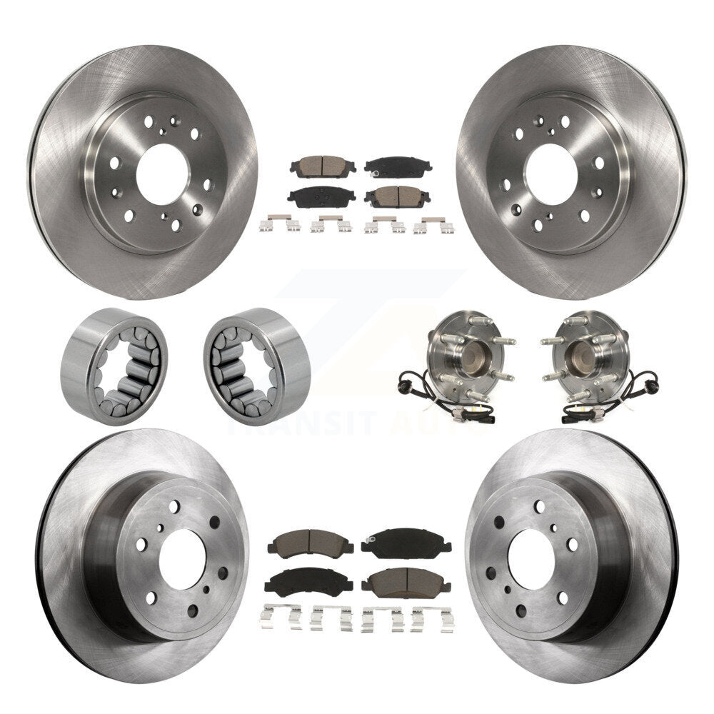 Hub Bearing Brake Rotor Pad Shoe Front Rear Kit (10Pc) For GMC Sierra 1500 Tahoe