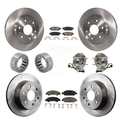 Hub Bearing Brake Rotor Pad Shoe Front Rear Kit (10Pc) For GMC Sierra 1500 Tahoe
