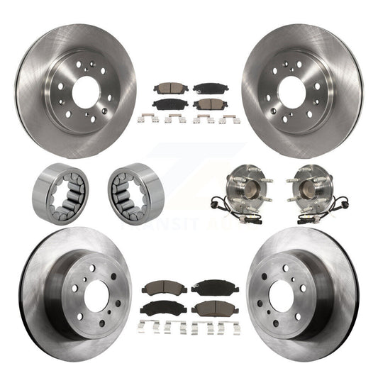 Hub Bearing Brake Rotor Pad Shoe Front Rear Kit (10Pc) For GMC Sierra 1500 Tahoe