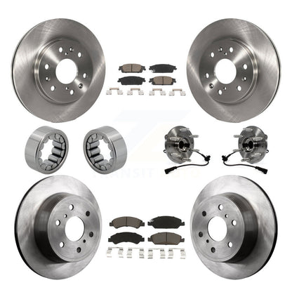 Hub Bearing Brake Rotor Pad Shoe Front Rear Kit (10Pc) For GMC Sierra 1500 Tahoe