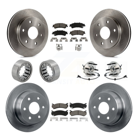 Hub Bearing Brake Rotor & Pad Shoe Front Rear Kit (10Pc) For Chevrolet Silverado