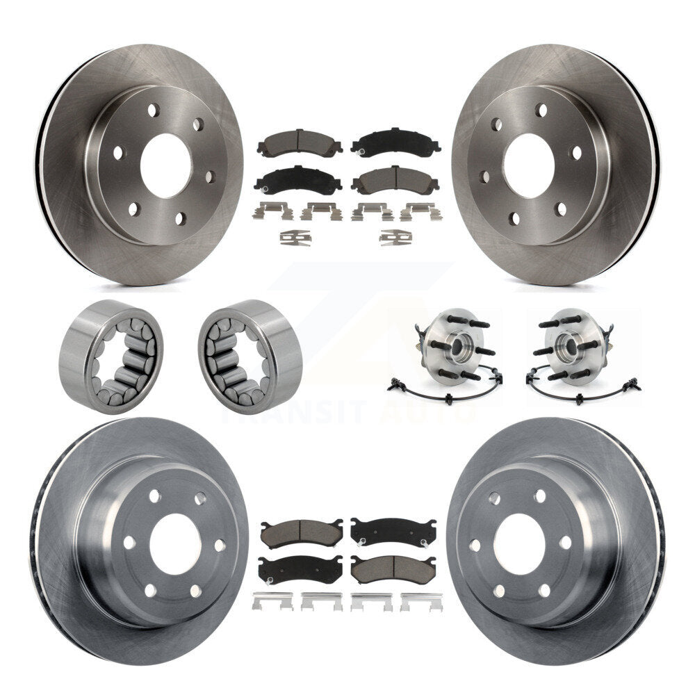 Hub Bearing Brake Rotor & Pad Shoe Front Rear Kit (10Pc) For Chevrolet Avalanche